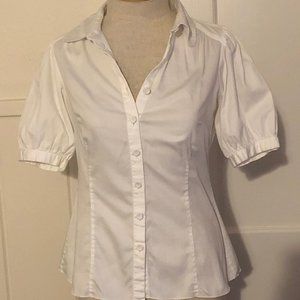 Banana Republic Puff Sleeve Button-Up Top (Size S)